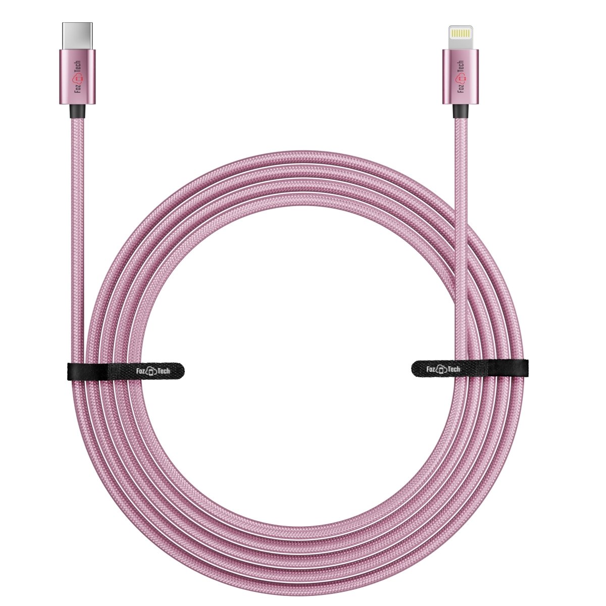 FozTech - CORE Series - USB-C Fast Charger Cable for iPhone 14 13 12 11 XR XS SE X 8 - Rose Gold - USB Cable - FozTech Official Store