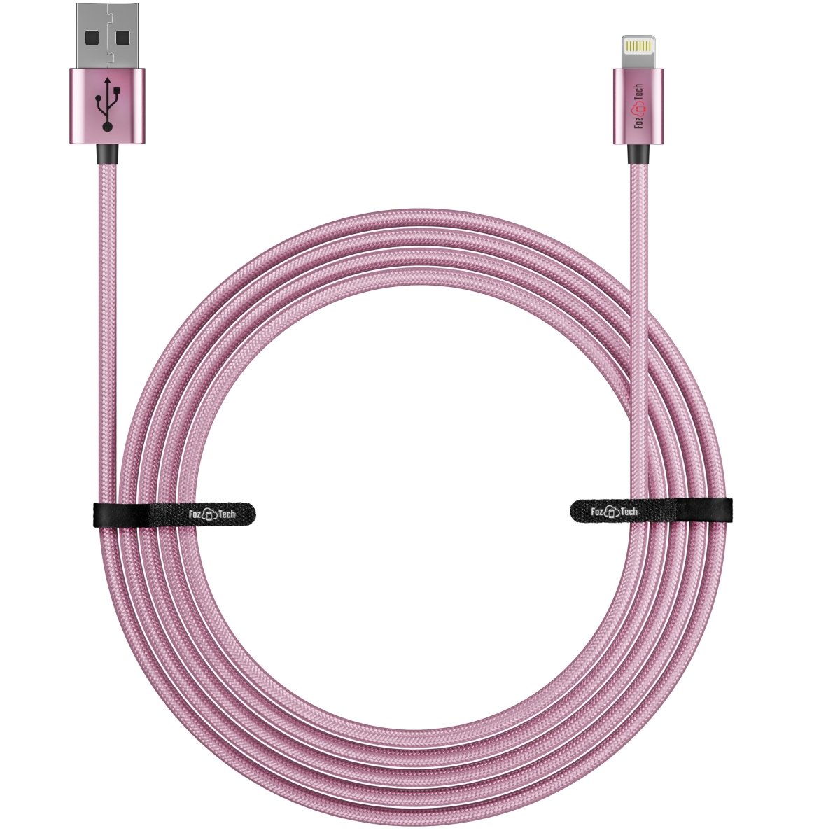 FozTech - CORE Series - USB Charger Cable Data Sync Lead for iPhone, iPad, iPod - Rose Gold - USB Cable - FozTech Official Store