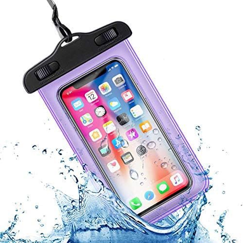 FozTech - Universal Waterproof Phone Pouch for Swimming, Dry Bag Lanyard Mobile Phone Case - Purple - WaterproofPouch - FozTech Official Store